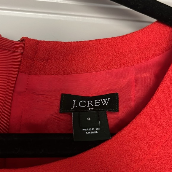 Jcrew red dress, knee length ( I am 5 ft 8”), size 8, good condition. - Picture 2 of 5